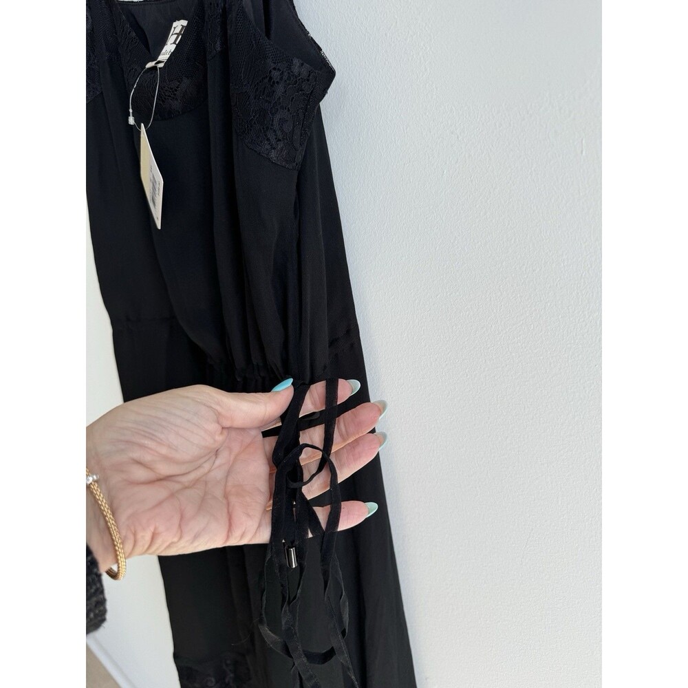 Haute Hippie Sheer Tiered Black Gown-NWT-$495-SMall - Picture 5 of 8